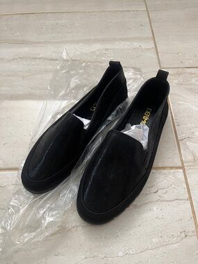 Black Slip-On Womens Loafers